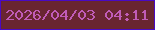 文字の大きさ：5、枠の色：490ac4、背景の色：692531、文字の色：c05cb7 無料ブログパーツのブログ時計