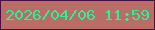 文字の大きさ：1、枠の色：491040、背景の色：ba6d66、文字の色：2eef98 無料ブログパーツのブログ時計