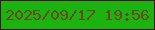 文字の大きさ：5、枠の色：491116、背景の色：1ab310、文字の色：684919 無料ブログパーツのブログ時計