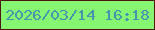 文字の大きさ：1、枠の色：491612、背景の色：86f672、文字の色：4694ae 無料ブログパーツのブログ時計