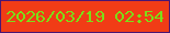 文字の大きさ：3、枠の色：491674、背景の色：f13c16、文字の色：7cde18 無料ブログパーツのブログ時計