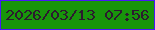 文字の大きさ：2、枠の色：4916f8、背景の色：18950b、文字の色：2c1b2f 無料ブログパーツのブログ時計