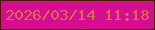 文字の大きさ：4、枠の色：491801、背景の色：d50d91、文字の色：dc6b4f 無料ブログパーツのブログ時計