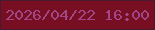 文字の大きさ：4、枠の色：491a2f、背景の色：770e21、文字の色：a24687 無料ブログパーツのブログ時計