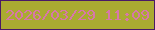 文字の大きさ：4、枠の色：491a66、背景の色：aaab31、文字の色：d777a9 無料ブログパーツのブログ時計