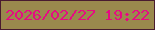 文字の大きさ：3、枠の色：491b2f、背景の色：9a894d、文字の色：e60b82 無料ブログパーツのブログ時計