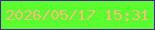 文字の大きさ：1、枠の色：491d9b、背景の色：5afd2d、文字の色：fdbc77 無料ブログパーツのブログ時計