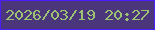 文字の大きさ：2、枠の色：491efc、背景の色：4c367b、文字の色：9bc373 無料ブログパーツのブログ時計