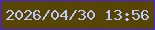 文字の大きさ：2、枠の色：491fe9、背景の色：574503、文字の色：c0c6fe 無料ブログパーツのブログ時計