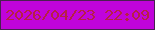 文字の大きさ：4、枠の色：492150、背景の色：c004da、文字の色：b72045 無料ブログパーツのブログ時計
