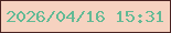 文字の大きさ：3、枠の色：492322、背景の色：f6d2c0、文字の色：62ba95 無料ブログパーツのブログ時計