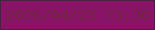 文字の大きさ：2、枠の色：49233c、背景の色：891467、文字の色：70263e 無料ブログパーツのブログ時計