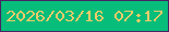 文字の大きさ：1、枠の色：492363、背景の色：06bd7a、文字の色：edcb69 無料ブログパーツのブログ時計