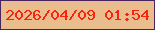 文字の大きさ：3、枠の色：492460、背景の色：eabd8f、文字の色：f8240e 無料ブログパーツのブログ時計