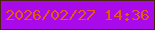 文字の大きさ：1、枠の色：49250f、背景の色：a90aea、文字の色：e55914 無料ブログパーツのブログ時計
