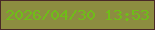 文字の大きさ：5、枠の色：492827、背景の色：8c8d40、文字の色：6fbd18 無料ブログパーツのブログ時計