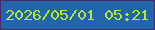 文字の大きさ：1、枠の色：492866、背景の色：2166ab、文字の色：b6e63a 無料ブログパーツのブログ時計