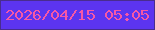 文字の大きさ：4、枠の色：492c8f、背景の色：5c34f0、文字の色：f658a6 無料ブログパーツのブログ時計