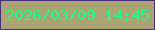 文字の大きさ：4、枠の色：492e79、背景の色：a9a375、文字の色：18ff85 無料ブログパーツのブログ時計