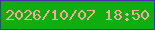 文字の大きさ：1、枠の色：4930b2、背景の色：0dae0d、文字の色：f6a99e 無料ブログパーツのブログ時計