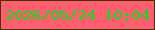 文字の大きさ：2、枠の色：493303、背景の色：ff5e71、文字の色：0bdf1c 無料ブログパーツのブログ時計