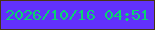 文字の大きさ：3、枠の色：493412、背景の色：6231fb、文字の色：0ad470 無料ブログパーツのブログ時計