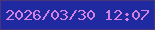 文字の大きさ：5、枠の色：49357a、背景の色：202aa0、文字の色：d482e2 無料ブログパーツのブログ時計