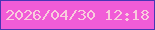 文字の大きさ：3、枠の色：4935b4、背景の色：f15cd7、文字の色：f8ccdd 無料ブログパーツのブログ時計