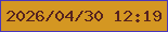 文字の大きさ：4、枠の色：4935bc、背景の色：d49722、文字の色：56231f 無料ブログパーツのブログ時計