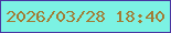 文字の大きさ：1、枠の色：4936a2、背景の色：7cf2e3、文字の色：a27c35 無料ブログパーツのブログ時計