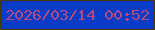 文字の大きさ：1、枠の色：493702、背景の色：093cc6、文字の色：b6497d 無料ブログパーツのブログ時計