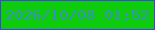 文字の大きさ：1、枠の色：493af4、背景の色：0dcc0c、文字の色：3991b7 無料ブログパーツのブログ時計