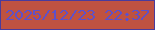 文字の大きさ：5、枠の色：493b9c、背景の色：bf5241、文字の色：5e50c9 無料ブログパーツのブログ時計