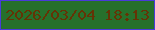 文字の大きさ：4、枠の色：493bda、背景の色：26702c、文字の色：643305 無料ブログパーツのブログ時計