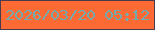 文字の大きさ：5、枠の色：493c4c、背景の色：fd6a33、文字の色：76aaac 無料ブログパーツのブログ時計
