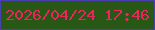 文字の大きさ：1、枠の色：4940af、背景の色：295716、文字の色：ea2661 無料ブログパーツのブログ時計