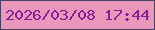文字の大きさ：5、枠の色：494168、背景の色：e998bb、文字の色：881d95 無料ブログパーツのブログ時計