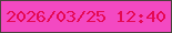文字の大きさ：5、枠の色：49423b、背景の色：f349c2、文字の色：e40953 無料ブログパーツのブログ時計