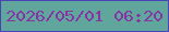 文字の大きさ：1、枠の色：4943b8、背景の色：61a69d、文字の色：8534a3 無料ブログパーツのブログ時計