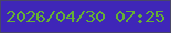 文字の大きさ：3、枠の色：494668、背景の色：3f26b8、文字の色：65af35 無料ブログパーツのブログ時計