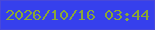 文字の大きさ：4、枠の色：4948d9、背景の色：3640ed、文字の色：89a737 無料ブログパーツのブログ時計