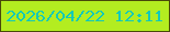 文字の大きさ：1、枠の色：494909、背景の色：b3ed20、文字の色：14c9b7 無料ブログパーツのブログ時計