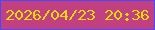 文字の大きさ：3、枠の色：4949f8、背景の色：c24082、文字の色：eddc06 無料ブログパーツのブログ時計