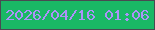 文字の大きさ：3、枠の色：494a51、背景の色：1ab865、文字の色：ad92fa 無料ブログパーツのブログ時計