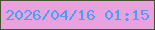 文字の大きさ：5、枠の色：494e34、背景の色：e9a2dd、文字の色：489ff5 無料ブログパーツのブログ時計