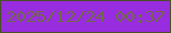 文字の大きさ：2、枠の色：494f25、背景の色：982cdf、文字の色：72684a 無料ブログパーツのブログ時計