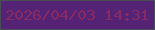 文字の大きさ：5、枠の色：494f57、背景の色：552375、文字の色：8a2a62 無料ブログパーツのブログ時計