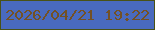 文字の大きさ：3、枠の色：495215、背景の色：496abe、文字の色：735125 無料ブログパーツのブログ時計