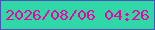 文字の大きさ：4、枠の色：4953b4、背景の色：30d8a7、文字の色：ee02a1 無料ブログパーツのブログ時計