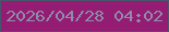 文字の大きさ：5、枠の色：49546d、背景の色：941c73、文字の色：8f8cab 無料ブログパーツのブログ時計